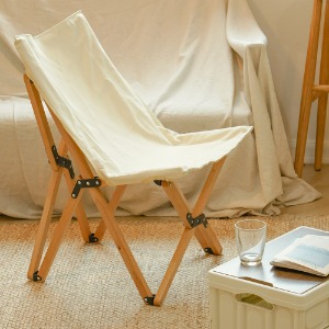 감성 캠핑 접이식 우드 체어 경량 휴대용 나무 의자