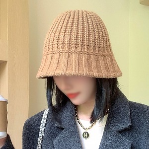 성인모자 겹꼬임세로니트 벙거지 니트모자 여성 여자 모자 버킷햇